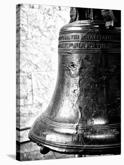 The Liberty Bell, Philadelphia, Pennsylvania, United States, Black and White Photography-Philippe Hugonnard-Stretched Canvas