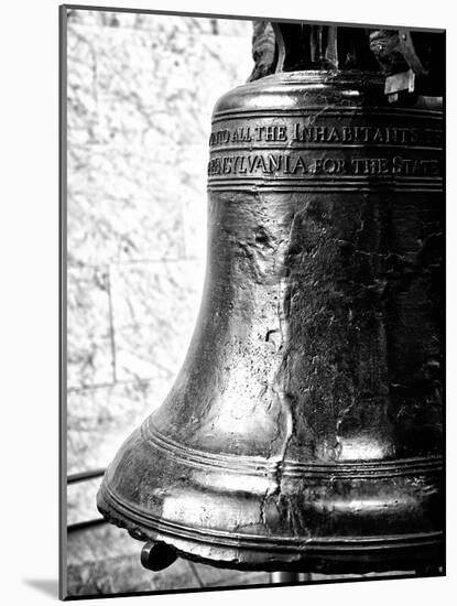 The Liberty Bell, Philadelphia, Pennsylvania, United States, Black and White Photography-Philippe Hugonnard-Mounted Photographic Print