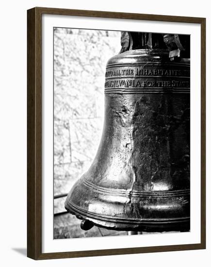 The Liberty Bell, Philadelphia, Pennsylvania, United States, Black and White Photography-Philippe Hugonnard-Framed Premium Photographic Print