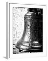 The Liberty Bell, Philadelphia, Pennsylvania, United States, Black and White Photography-Philippe Hugonnard-Framed Premium Photographic Print