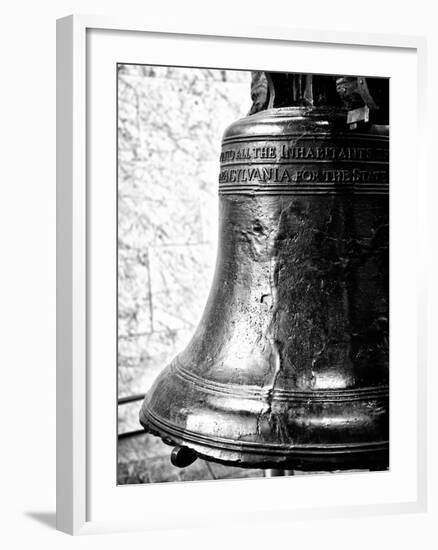 The Liberty Bell, Philadelphia, Pennsylvania, United States, Black and White Photography-Philippe Hugonnard-Framed Premium Photographic Print