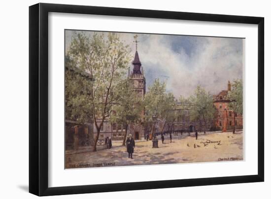 The Library, Inner Temple-Charles Edwin Flower-Framed Giclee Print