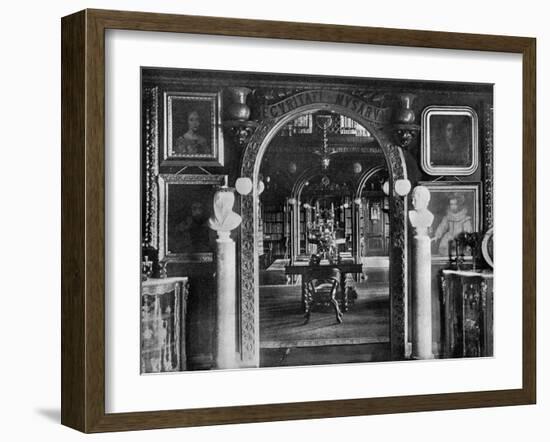 The Library, Keir House, Bridge of Allan, Stirlingshire, Scotland, 1924-1926-Valentine & Sons-Framed Giclee Print