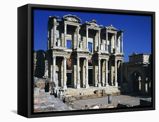 The Library of Celsus-null-Framed Stretched Canvas