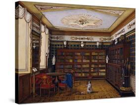 The Library of Count Henryk Ilinsky in Romaniv, 1824-null-Stretched Canvas