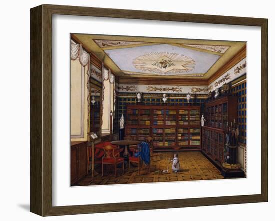 The Library of Count Henryk Ilinsky in Romaniv, 1824-null-Framed Giclee Print