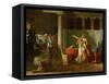 The Lictors Bring Brutus the Bodies of His Sons-Jacques-Louis David-Framed Stretched Canvas