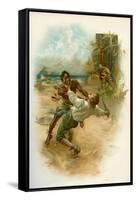 The Life & Adventures of Robinson Crusoe-Joseph Finnemore-Framed Stretched Canvas