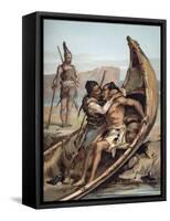 The Life and Adventures of Robinson Crusoe by Defoe-null-Framed Stretched Canvas