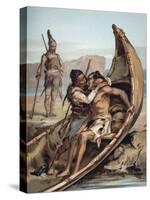 The Life and Adventures of Robinson Crusoe by Defoe-null-Stretched Canvas