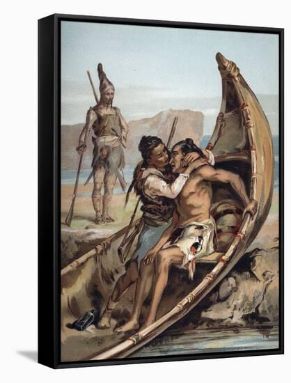 The Life and Adventures of Robinson Crusoe by Defoe-null-Framed Stretched Canvas