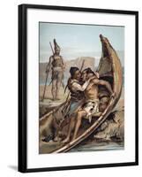 The Life and Adventures of Robinson Crusoe by Defoe-null-Framed Giclee Print