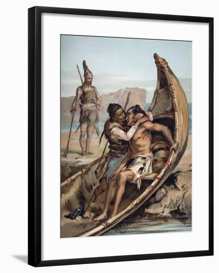 The Life and Adventures of Robinson Crusoe by Defoe-null-Framed Giclee Print