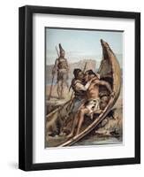 The Life and Adventures of Robinson Crusoe by Defoe-null-Framed Giclee Print