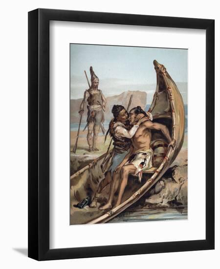 The Life and Adventures of Robinson Crusoe by Defoe-null-Framed Giclee Print