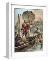 The Life and Adventures of Robinson Crusoe by Defoe-null-Framed Premium Giclee Print