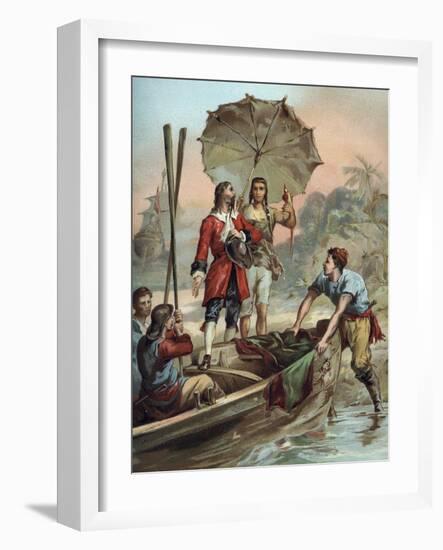 The Life and Adventures of Robinson Crusoe by Defoe-null-Framed Premium Giclee Print