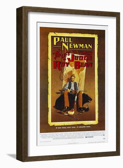 The Life and Times of Judge Roy Bean, US poster, Paul Newman, 1972-null-Framed Art Print