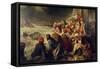 The Life-Boat Going to the Rescue, 1861-Thomas Brooks-Framed Stretched Canvas