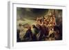 The Life-Boat Going to the Rescue, 1861-Thomas Brooks-Framed Giclee Print