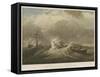 The Life-Boat Off Tynemouth Bar-Edward Duncan-Framed Stretched Canvas