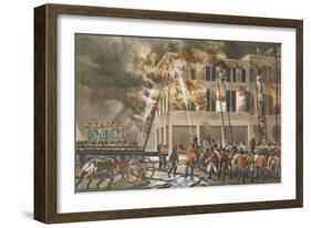 The Life of a Fireman, Now Then with a Will - Shake Her Up Boys!, 1854-Currier & Ives-Framed Giclee Print