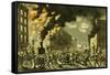 The Life of a Fireman, the New Era. Steam and Muscle, 1861-Currier & Ives-Framed Stretched Canvas