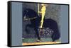 The Life of a Struggle (The Golden Knights)-Gustav Klimt-Framed Stretched Canvas