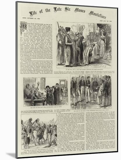 The Life of Sir Moses Montefiore-null-Mounted Giclee Print