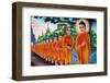 The Life of the Buddha, Siddhartha Gautama, mural showing a visit to Rajagaha City-Godong-Framed Photographic Print