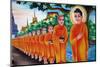 The Life of the Buddha, Siddhartha Gautama, mural showing a visit to Rajagaha City-Godong-Mounted Photographic Print