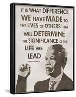 The Life We Lead - Nelson Mandela-Veruca Salt-Framed Art Print