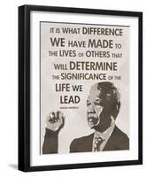 The Life We Lead - Nelson Mandela-Veruca Salt-Framed Art Print