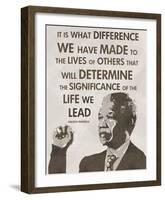 The Life We Lead - Nelson Mandela-Veruca Salt-Framed Art Print