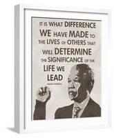 The Life We Lead - Nelson Mandela-Veruca Salt-Framed Art Print