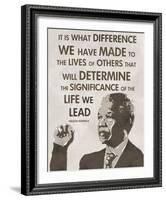 The Life We Lead - Nelson Mandela-Veruca Salt-Framed Art Print