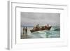 The Lifeboat is Heading Out-Carl Locher-Framed Premium Giclee Print