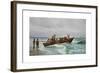 The Lifeboat is Heading Out-Carl Locher-Framed Premium Giclee Print