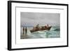 The Lifeboat is Heading Out-Carl Locher-Framed Premium Giclee Print