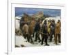 The Lifeboat Is Taken Through the Dunes, 1883-Michael Ancher-Framed Giclee Print