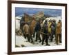 The Lifeboat Is Taken Through the Dunes, 1883-Michael Ancher-Framed Giclee Print