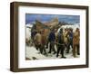 The Lifeboat Is Taken Through the Dunes, 1883-Michael Ancher-Framed Giclee Print