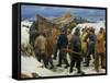 The Lifeboat Is Taken Through the Dunes, 1883-Michael Ancher-Framed Stretched Canvas