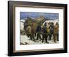 The Lifeboat is Taken through the Dunes, 1883-Michael Peter Ancher-Framed Giclee Print
