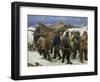 The Lifeboat is Taken through the Dunes, 1883-Michael Peter Ancher-Framed Giclee Print