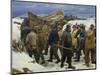 The Lifeboat is Taken through the Dunes, 1883-Michael Peter Ancher-Mounted Giclee Print