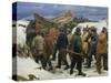 The Lifeboat is Taken through the Dunes, 1883-Michael Peter Ancher-Stretched Canvas