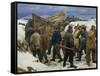 The Lifeboat is Taken through the Dunes, 1883-Michael Peter Ancher-Framed Stretched Canvas