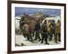 The Lifeboat is Taken through the Dunes, 1883-Michael Peter Ancher-Framed Giclee Print