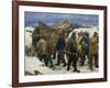 The Lifeboat is Taken through the Dunes, 1883-Michael Peter Ancher-Framed Giclee Print